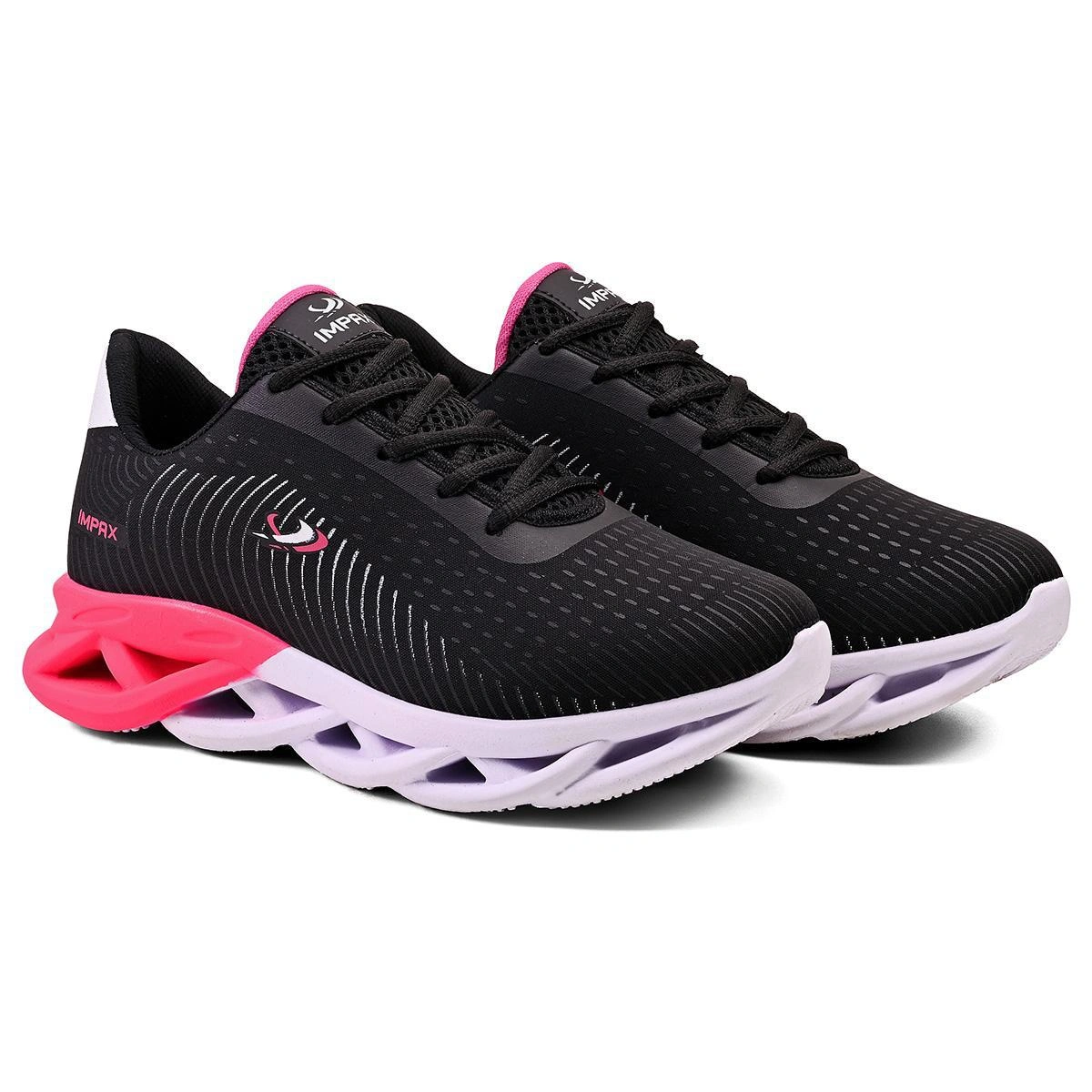 Kit 2 Tênis Feminino Esportivo Bella Estiloso Moderno Treino Academia Corrida Caminhada - Lilás+Preto - Imagem 4