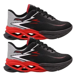 Kit 2 Tênis Masculino Icloud Esportivo Treino Academia Corrida - Preto e Vermelho