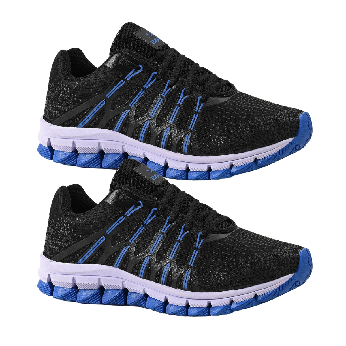 Kit 2 Tênis Masculino Olimpk Academia Caminhada Corrida Confortável - Preto e Azul