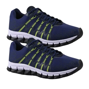 Kit 2 Tênis Masculino Olimpk Academia Caminhada Corrida Confortável - Azul Marinho e Verde - Azul Marinho e Verde