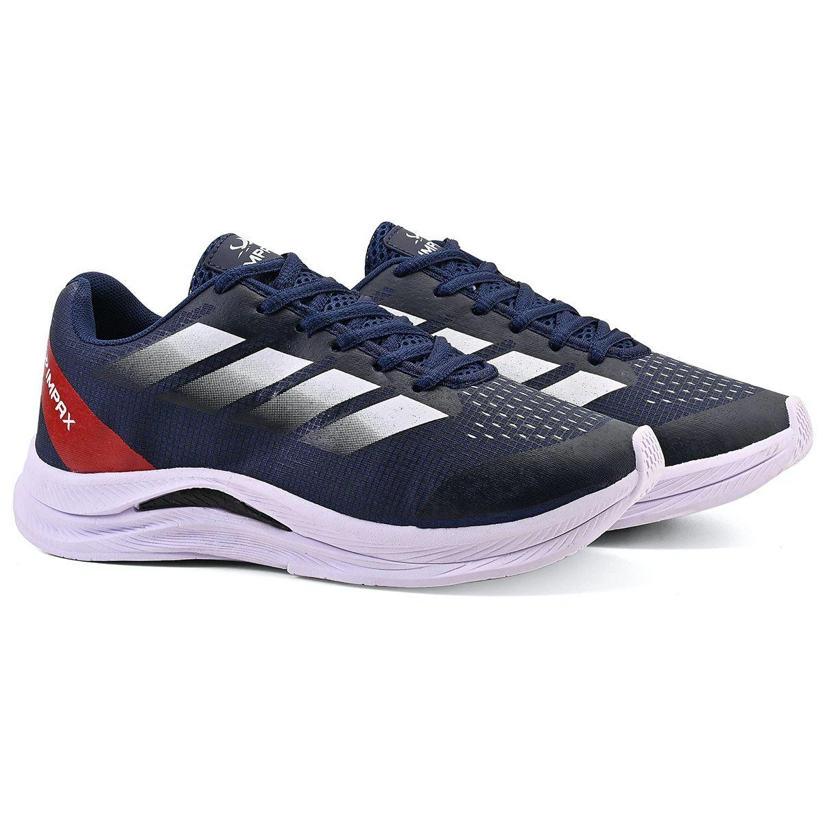 Kit 3 Tênis Masculino Dublin Esportivo Academia Corrida Caminhada - Azul Marinho + Vermelho + Preto - Imagem 5