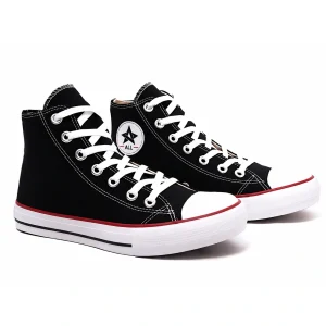Tênis Botinha Lona Classic Cano Alto AB Star Masculino e Feminino - Preto