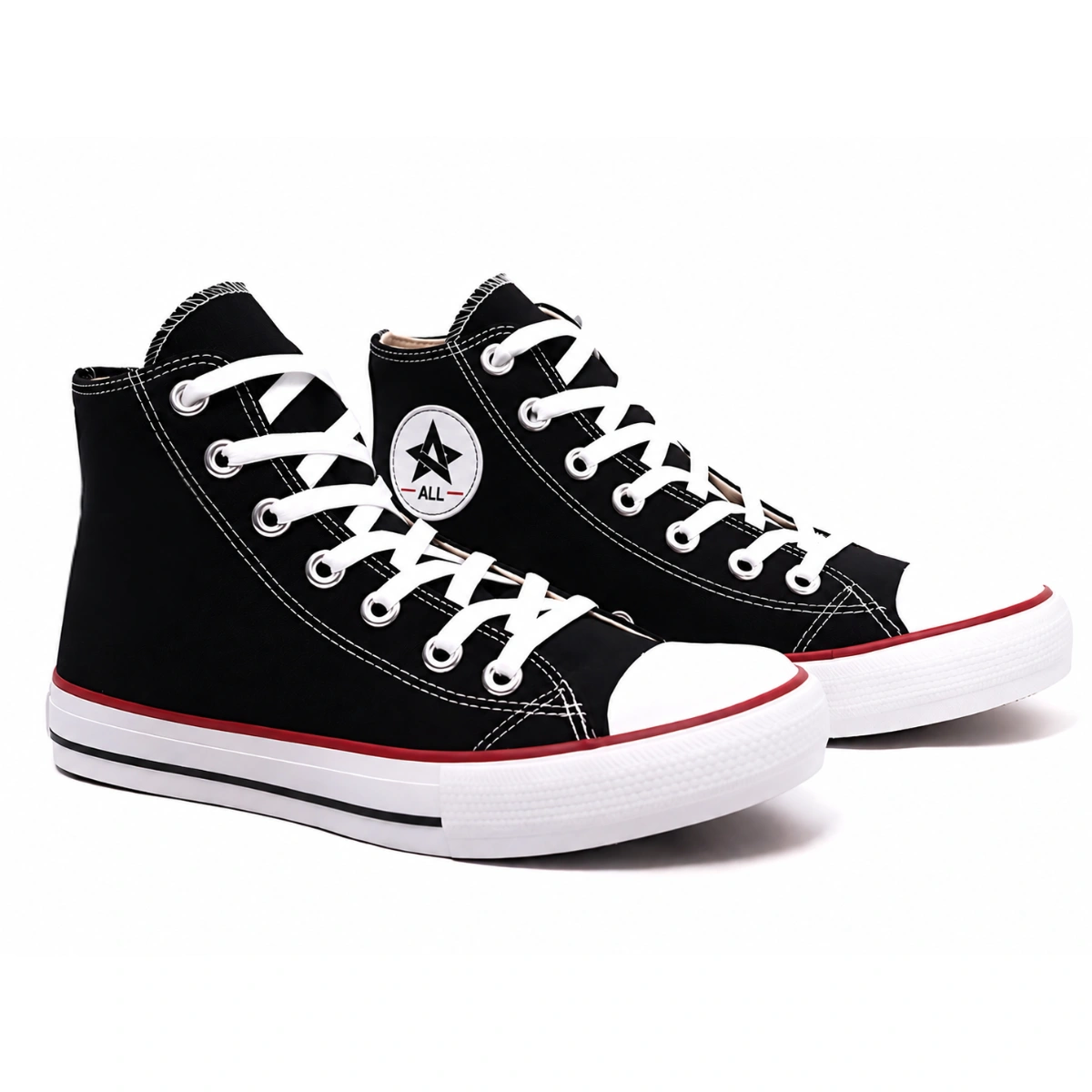 Tênis Botinha Lona Classic Cano Alto AB Star Masculino e Feminino - Branco - Imagem 8