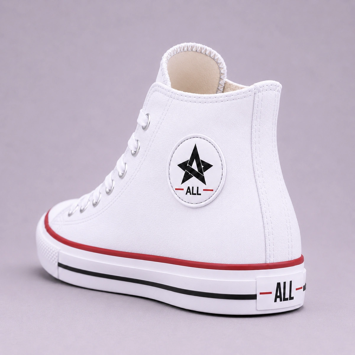 Tênis Botinha Lona Classic Cano Alto AB Star Masculino e Feminino - Branco - Imagem 11