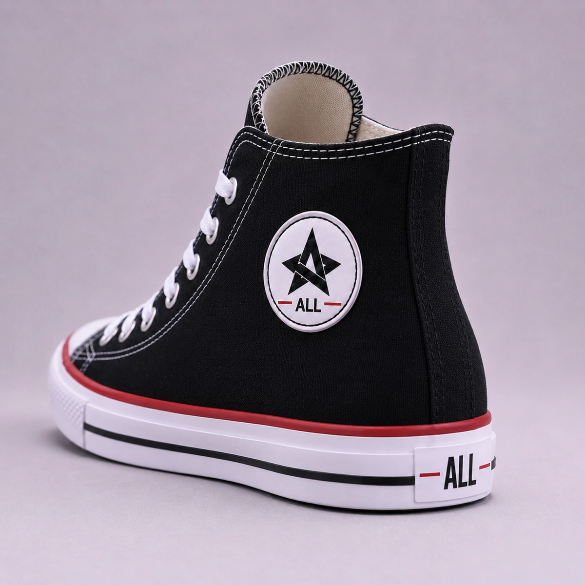 Tênis Botinha Lona Classic Cano Alto AB Star Masculino e Feminino - Branco - Imagem 5