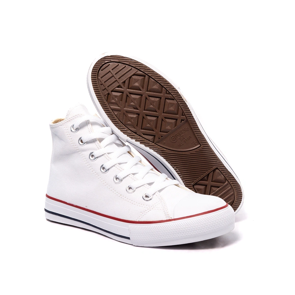 Tênis Botinha Lona Classic Cano Alto AB Star Masculino e Feminino - Branco - Imagem 9
