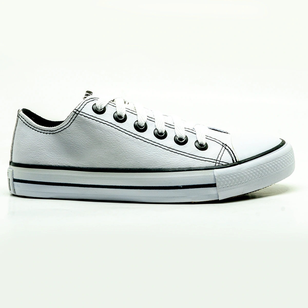 Tênis Masculino e Feminino Casual Couro Ab Star - Preto - Imagem 2