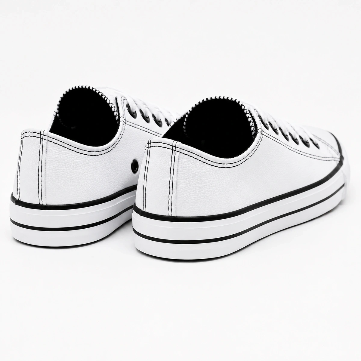 Tênis Masculino e Feminino Casual Couro Ab Star - Preto - Imagem 6