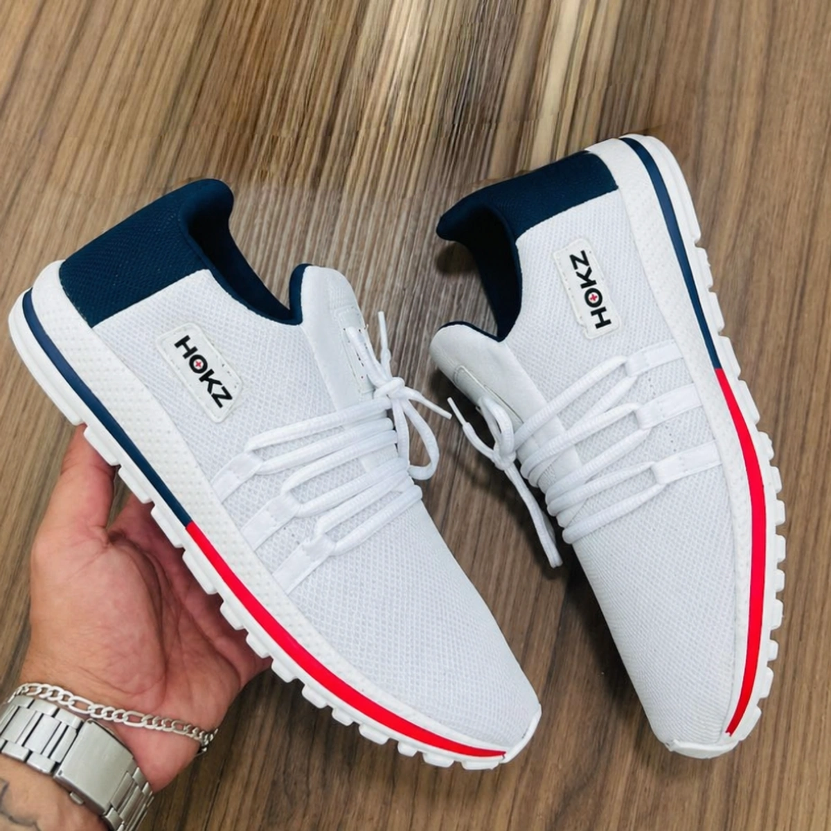 Tênis F1 Unissex Esportivo Caminhada Academia - Branco - Imagem 3