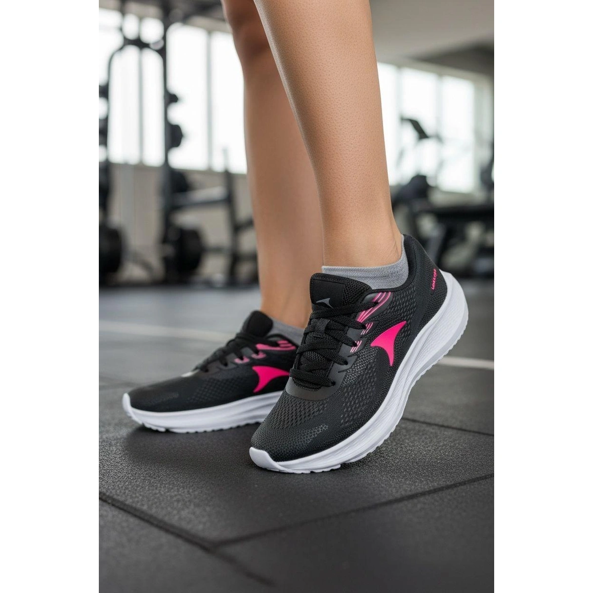 Tênis Feminino Academia Preto Corrida Caminhada Treino Confortável Leve - Preto - Imagem 10