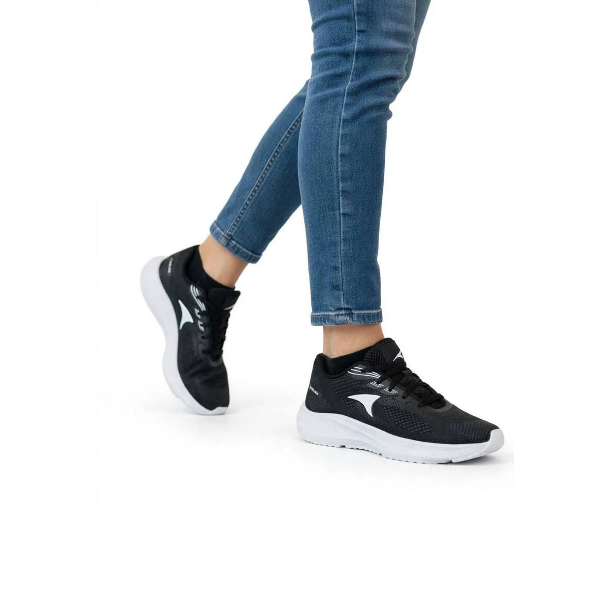Tênis Feminino Academia Preto Corrida Caminhada Treino Confortável Leve - Preto - Imagem 6