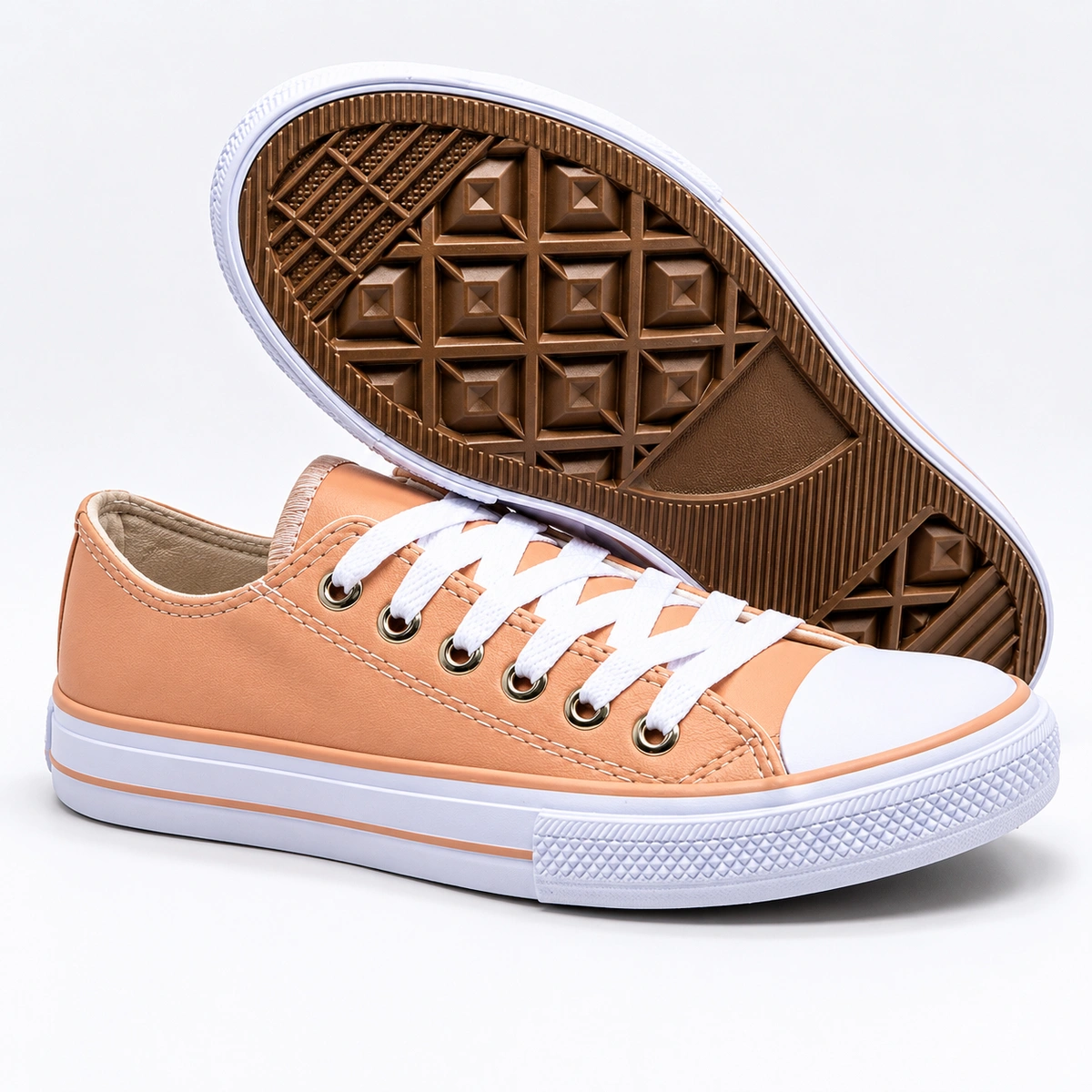 Tênis Feminino Casual Couro Ab Star - Branco - Imagem 13