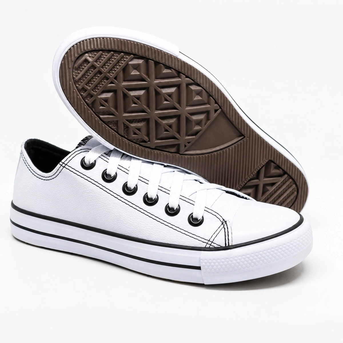 Tênis Feminino Casual Couro Ab Star - Branco - Imagem 17