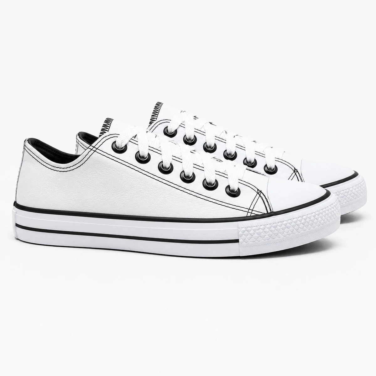 Tênis Feminino Casual Couro Ab Star - Branco - Imagem 16