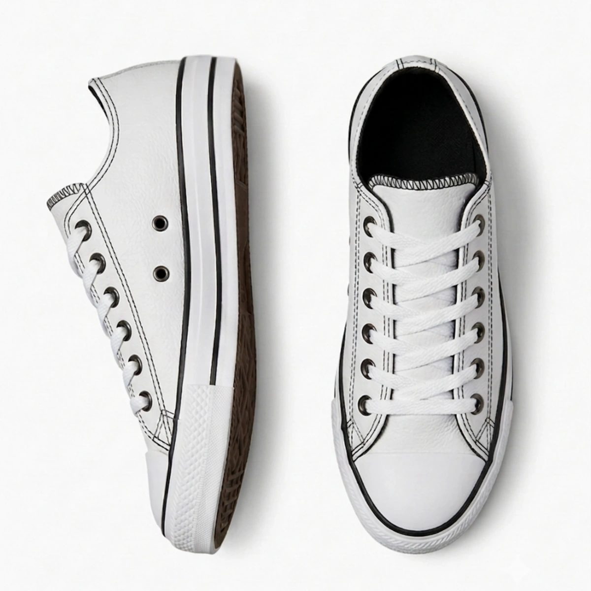 Tênis Feminino Casual Couro Ab Star - Branco - Imagem 15