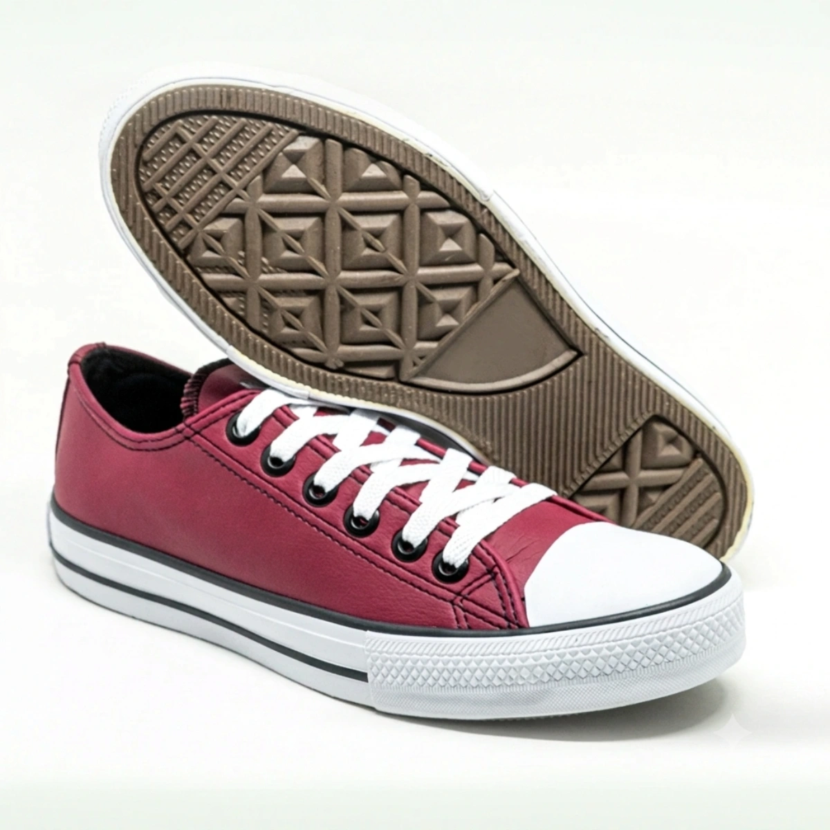 Tênis Feminino Casual Couro Ab Star - Branco - Imagem 9