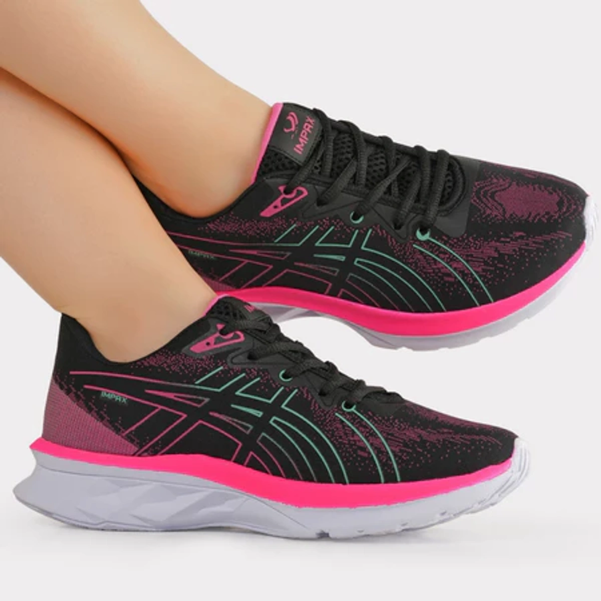 Tênis Feminino PodLinda Estiloso Esportivo Academia Leve Confortável - Cinza - Imagem 10