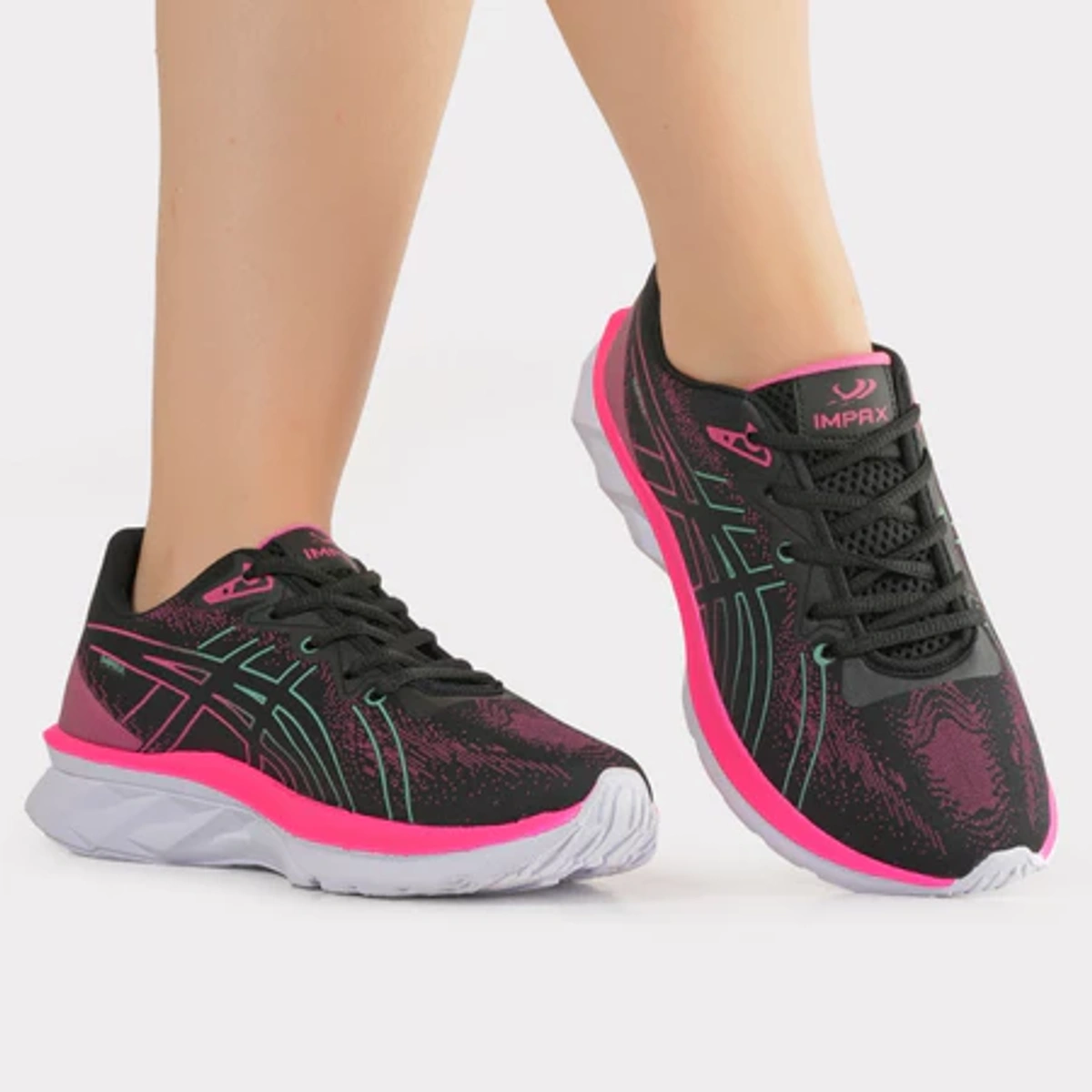 Tênis Feminino PodLinda Estiloso Esportivo Academia Leve Confortável - Cinza - Imagem 8