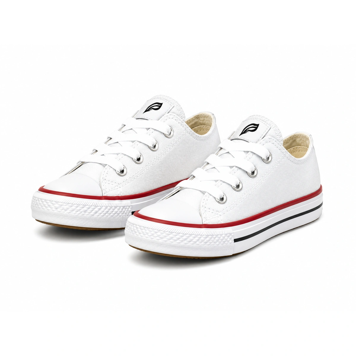 Tênis Infantil Cano Baixo Lona - Branco - Imagem 3