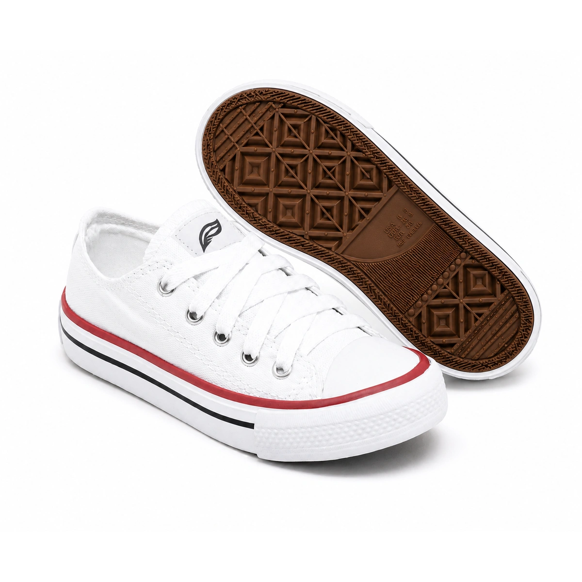 Tênis Infantil Cano Baixo Lona - Branco - Imagem 2
