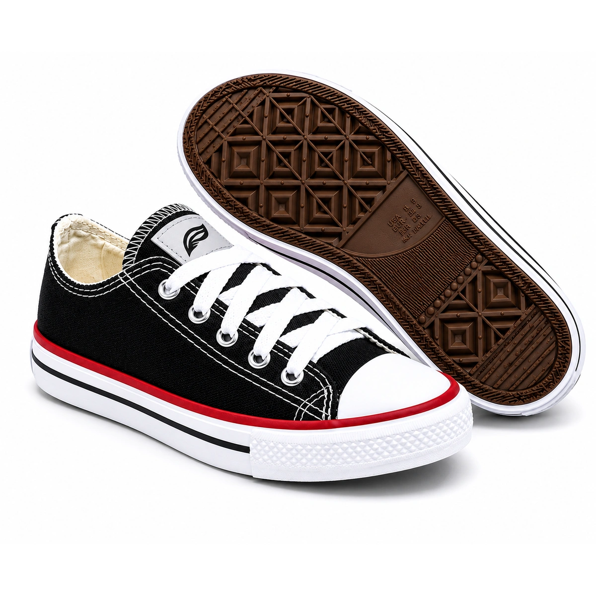 Tênis Infantil Cano Baixo Lona - Preto - Imagem 2
