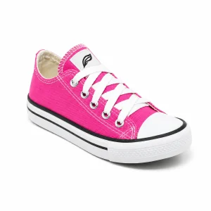 Tênis Infantil Cano Baixo Lona - Rosa