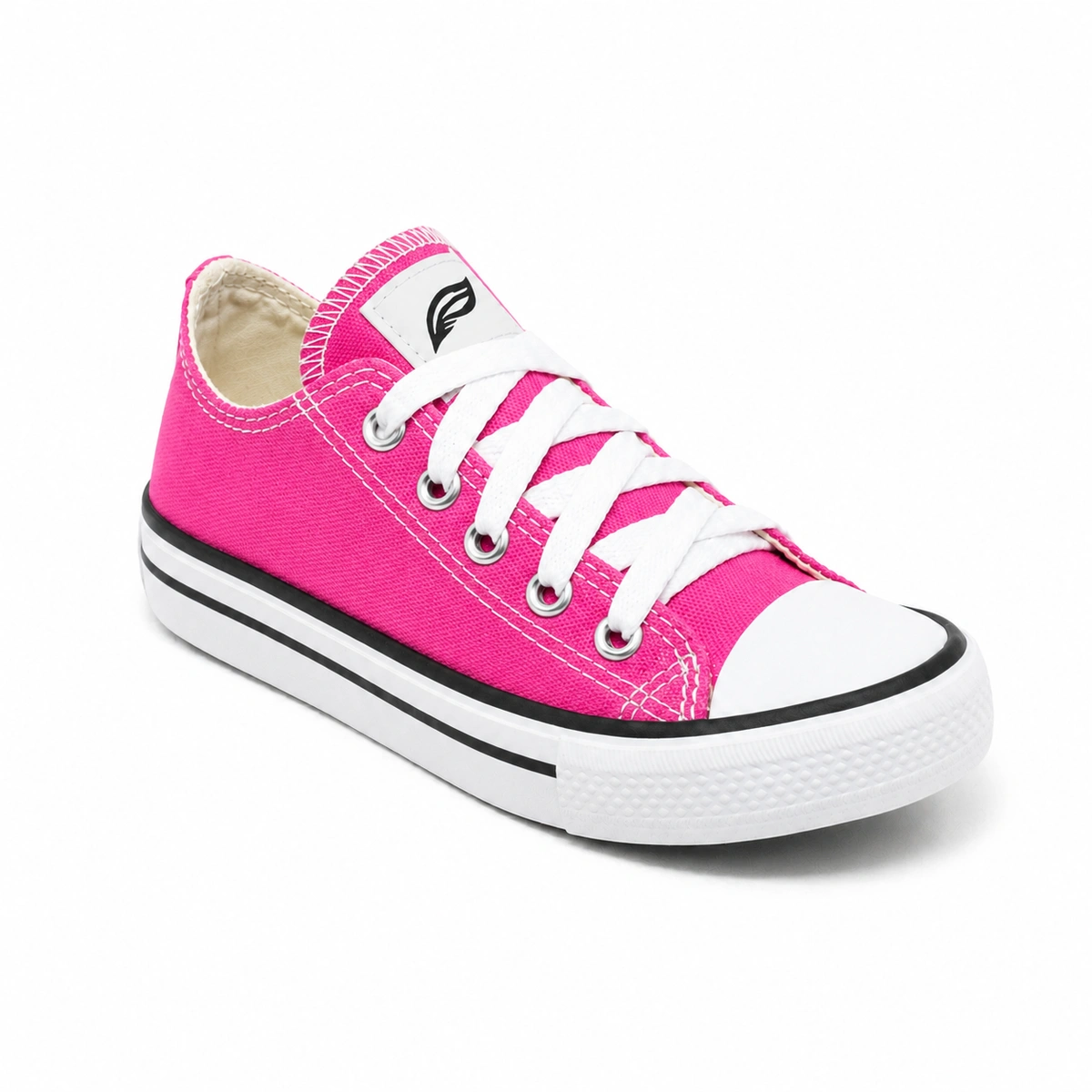 Tênis Infantil Cano Baixo Lona - Rosa