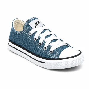 Tênis Infantil Cano Baixo Lona - Jeans
