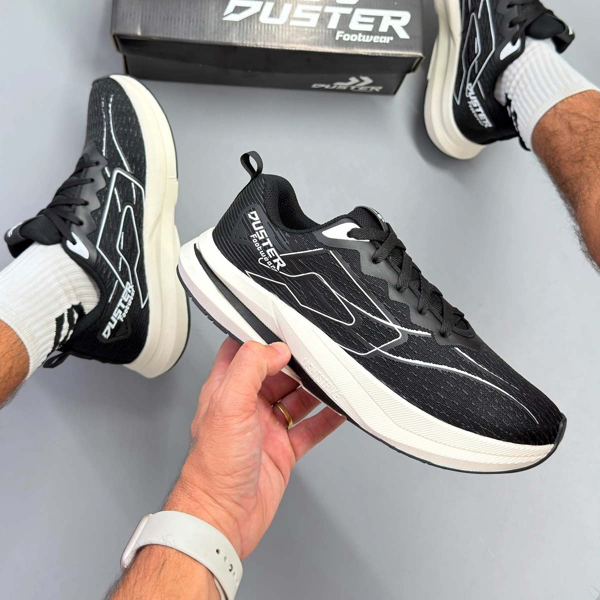 Tênis Masculino Duster Esportivo - Preto - Imagem 2