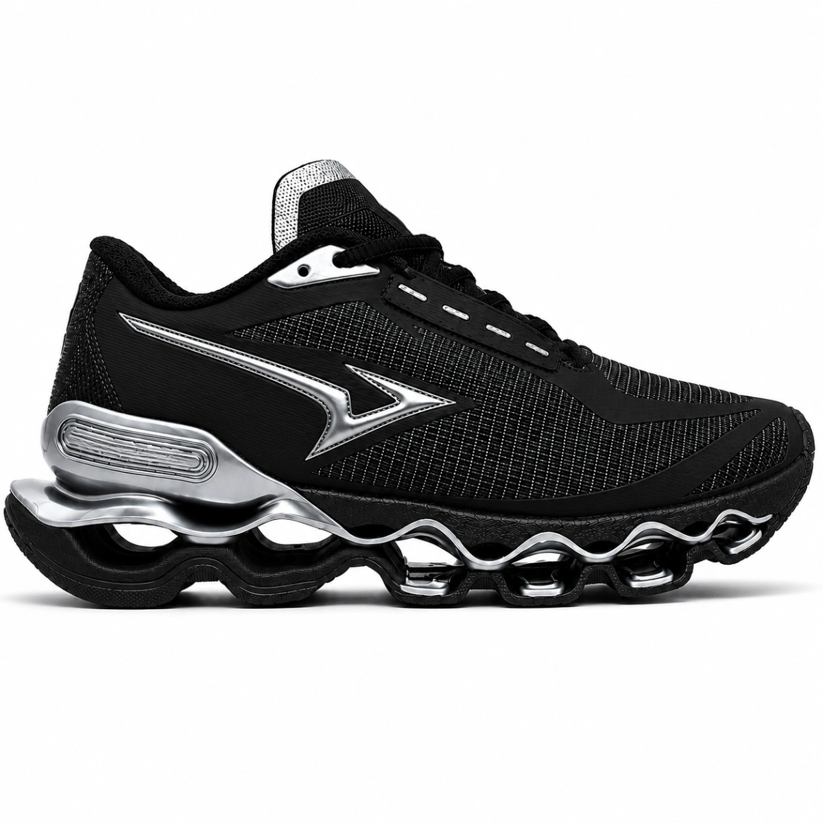 Tênis Masculino Esportivo Shadow Premium 15 Pro - Preto e Prata