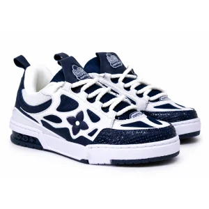 Tênis Masculino Louis Vuitton Skate - Branco e Azul Marinho