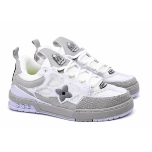 Tênis Masculino Louis Vuitton Skate - Branco e Cinza