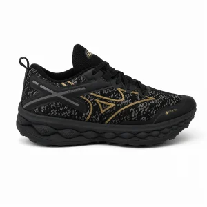 Tênis Masculino Mizuno Wave Mujin Ls GTX - Preto e Dourado