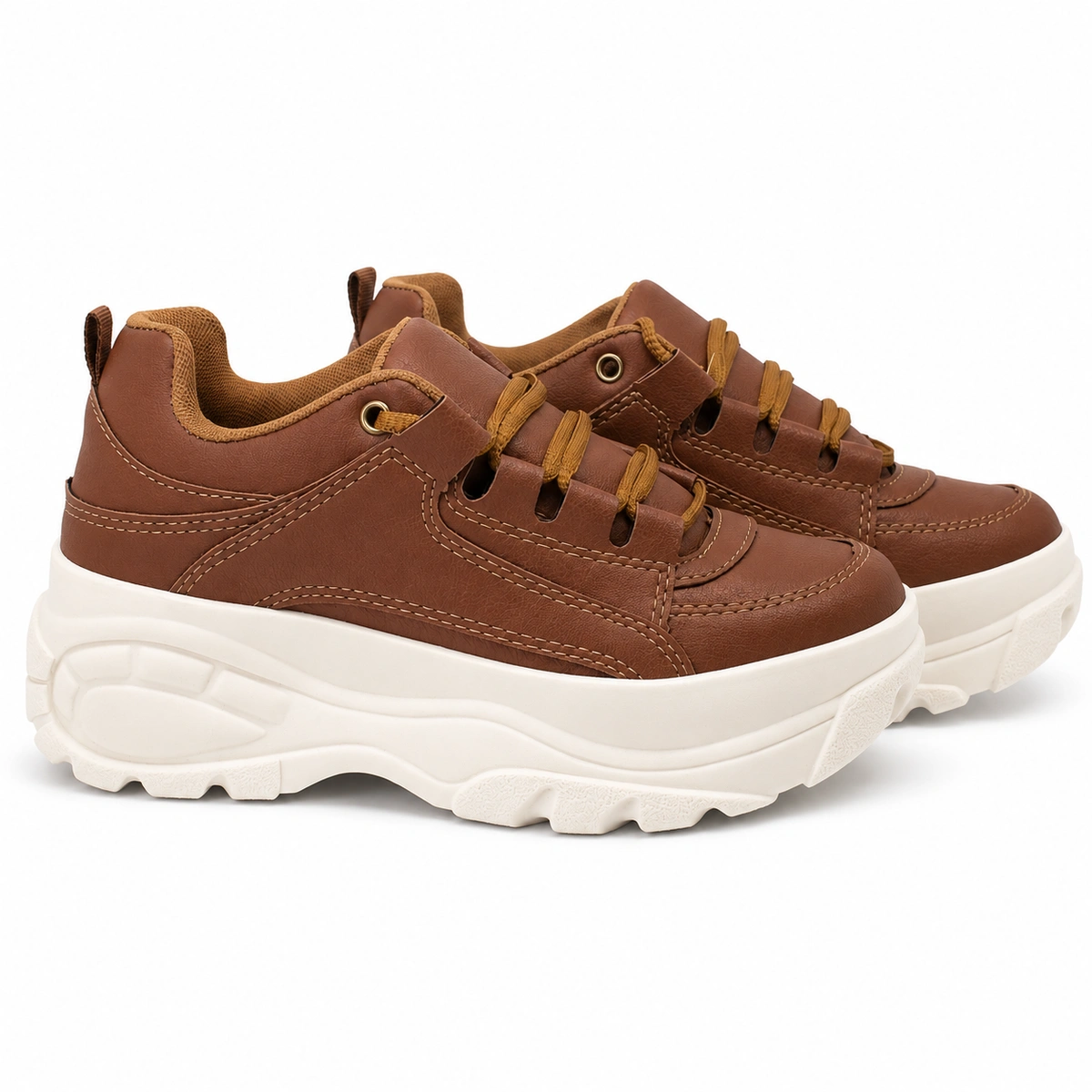 Tênis Plataforma Feminino Bufalo London - Branco - Imagem 2