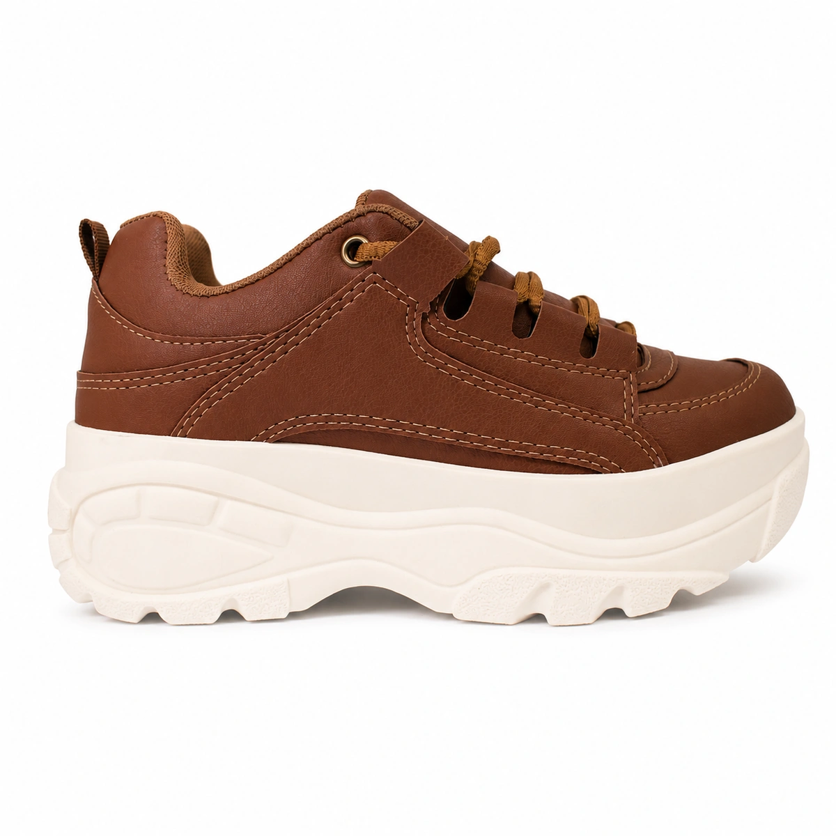 Tênis Plataforma Feminino Bufalo London - Branco - Imagem 3