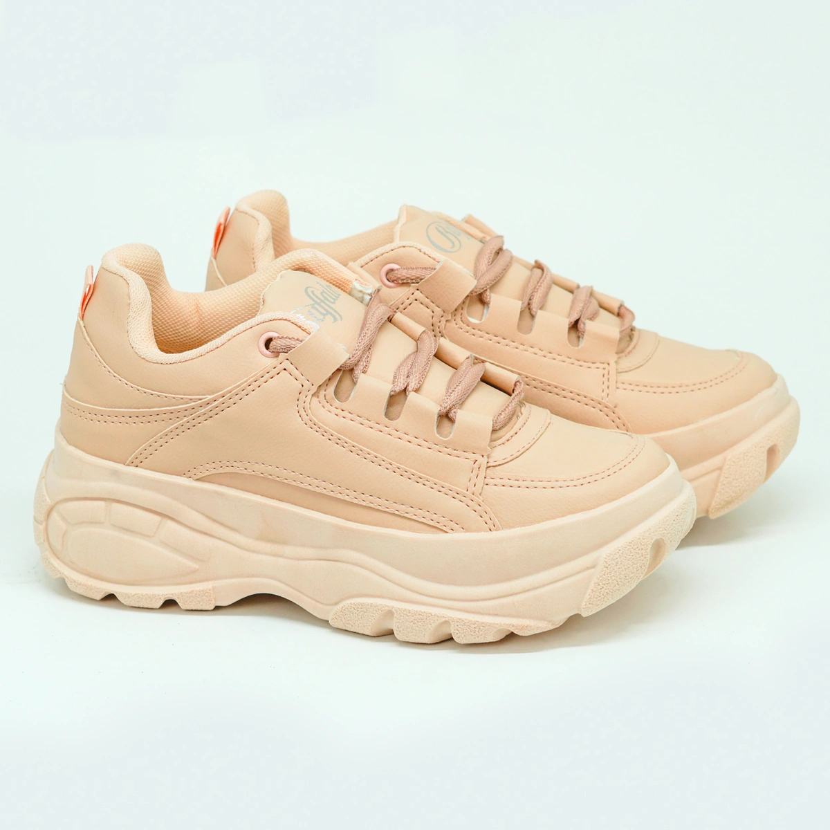 Tênis Plataforma Feminino Bufalo London - Nude