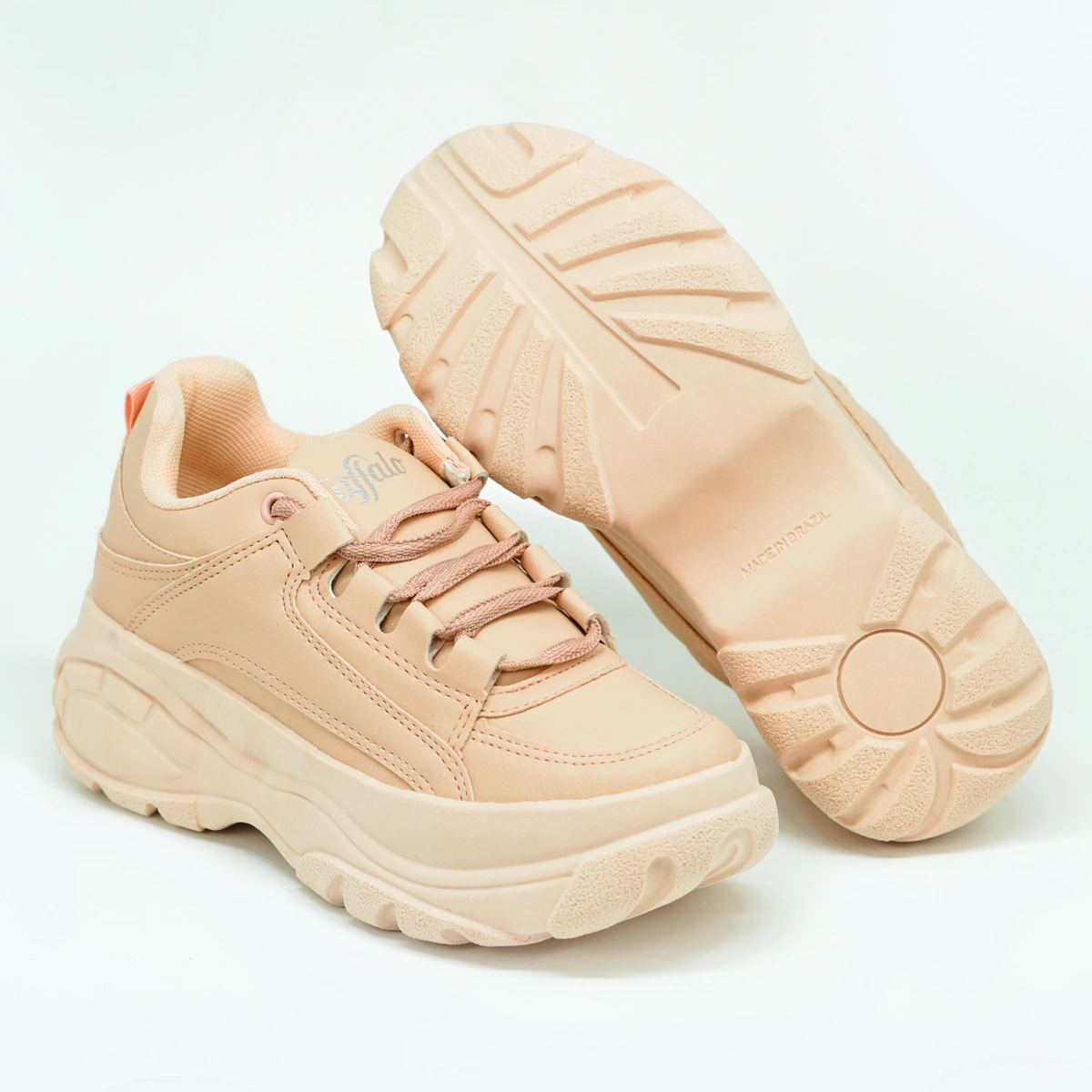 Tênis Plataforma Feminino Bufalo London - Branco - Imagem 17