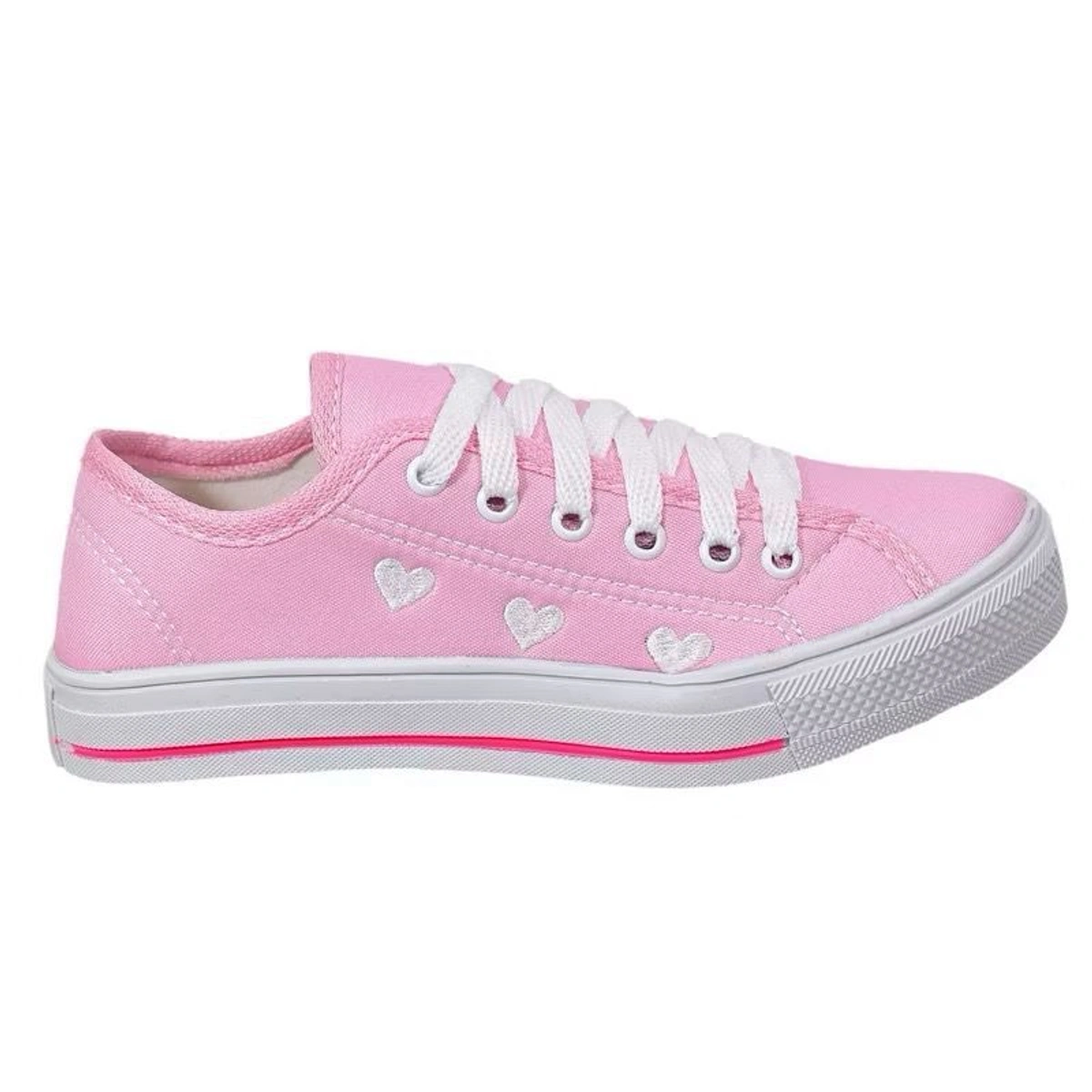 Tênis casual Feminino Coração Leve e Confortável Dia dia - Branco - Imagem 5