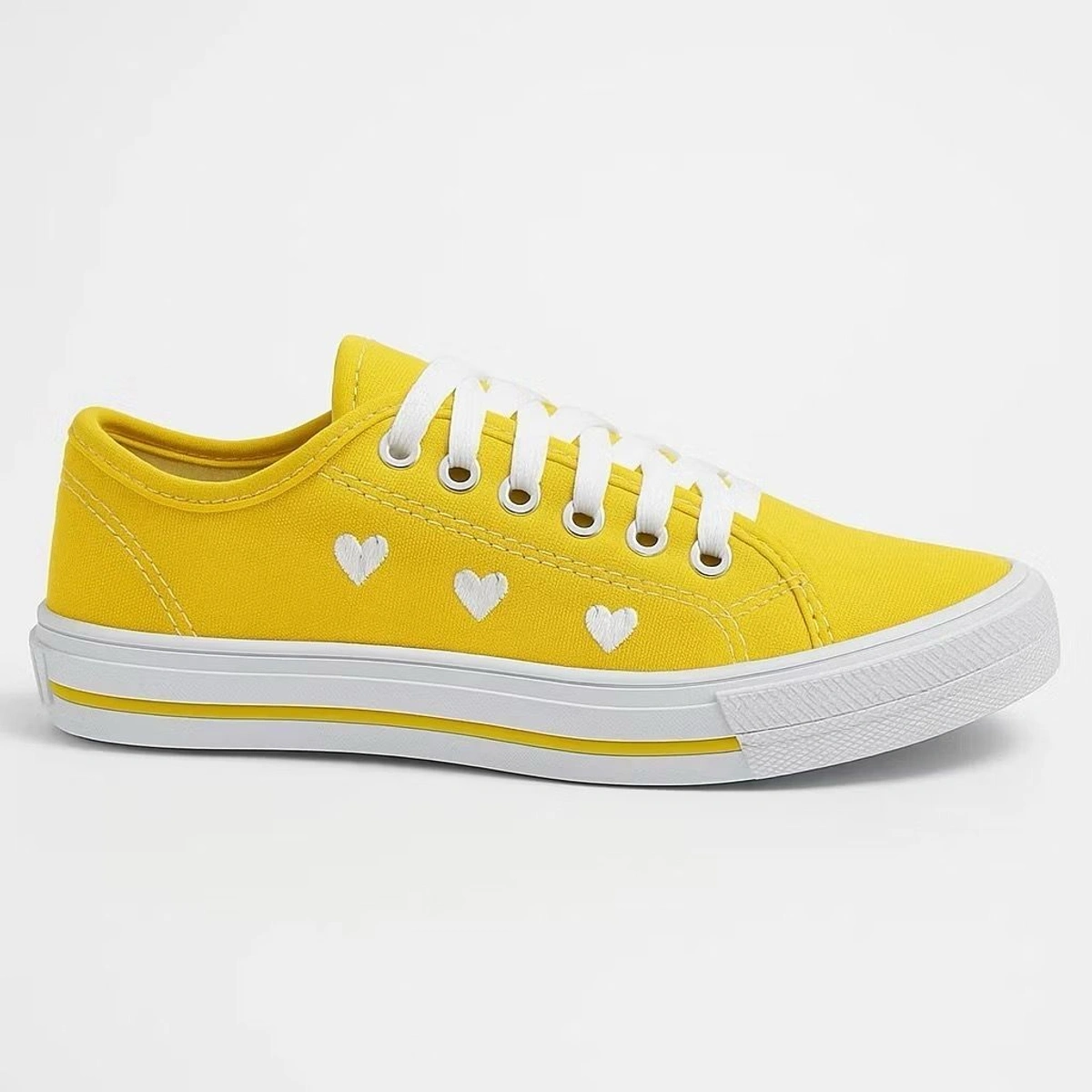 Tênis casual Feminino Coração Leve e Confortável Dia dia - Branco - Imagem 2