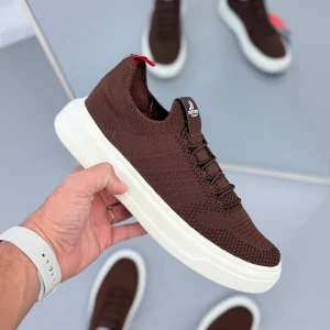 Tênis Masculino Knit Duster - Café